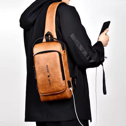 BOLSO IMPERMEABLE PARA HOMBRES MOLCHILA PARA HOMBROS COLOR NEGRO ANTI ROBO