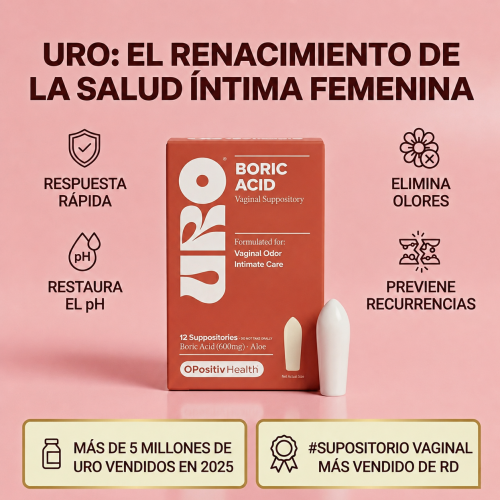 URO: ÓVULO DE ÁCIDO BÓRICO - 12 UNIDADES POR CAJITA