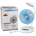 VENTILADOR DE ESCRITORIO RECARGABLE C LUZ LED 3 VELOCIDADES