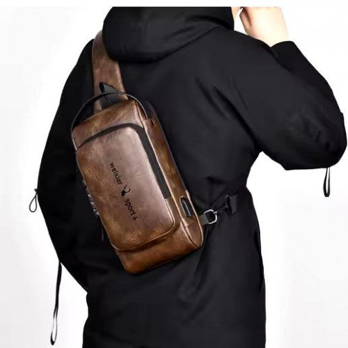 BOLSO IMPERMEABLE PARA HOMBRES MOLCHILA PARA HOMBROS COLOR NEGRO ANTI ROBO